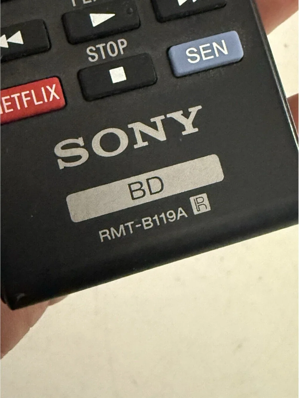 Sony RMT-B119A Remote Control For Blu-ray Player Original